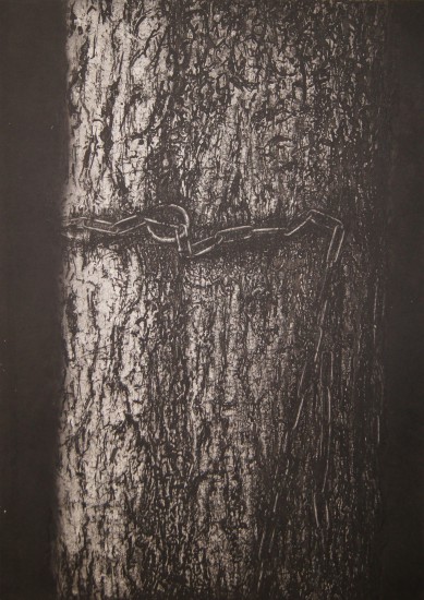 Resin in my veins II | intaglio | 100x70cm
